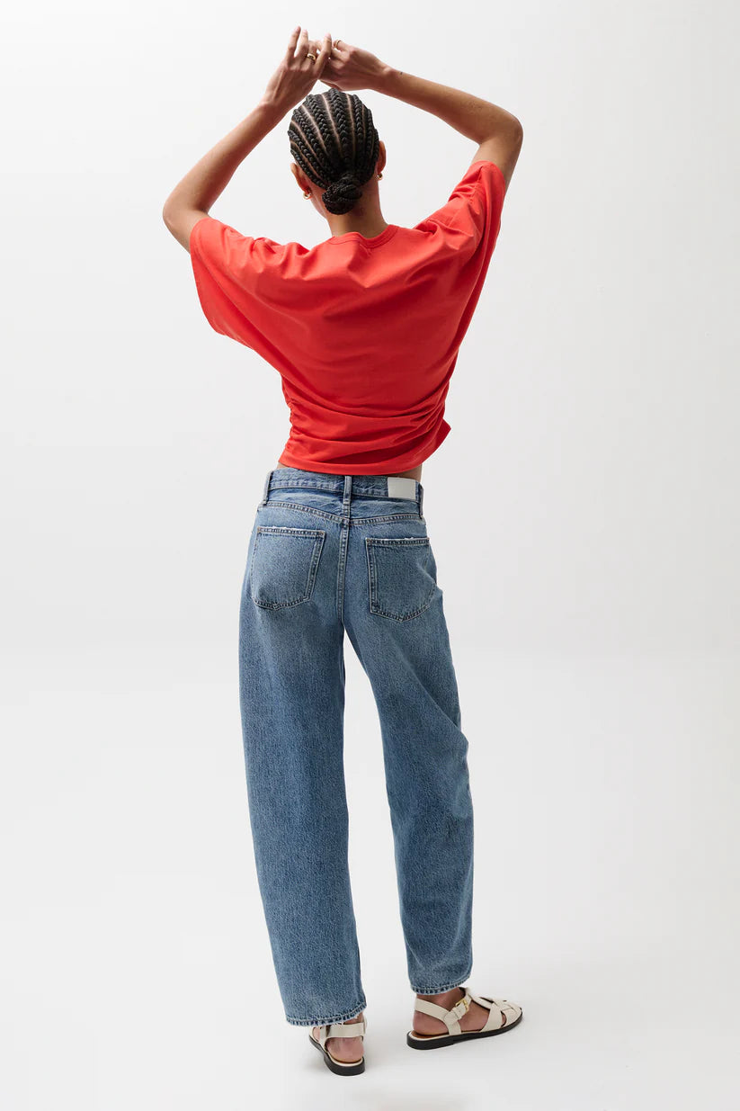 Wes High Rise Barrel Jean by Pistola in Spectacle
