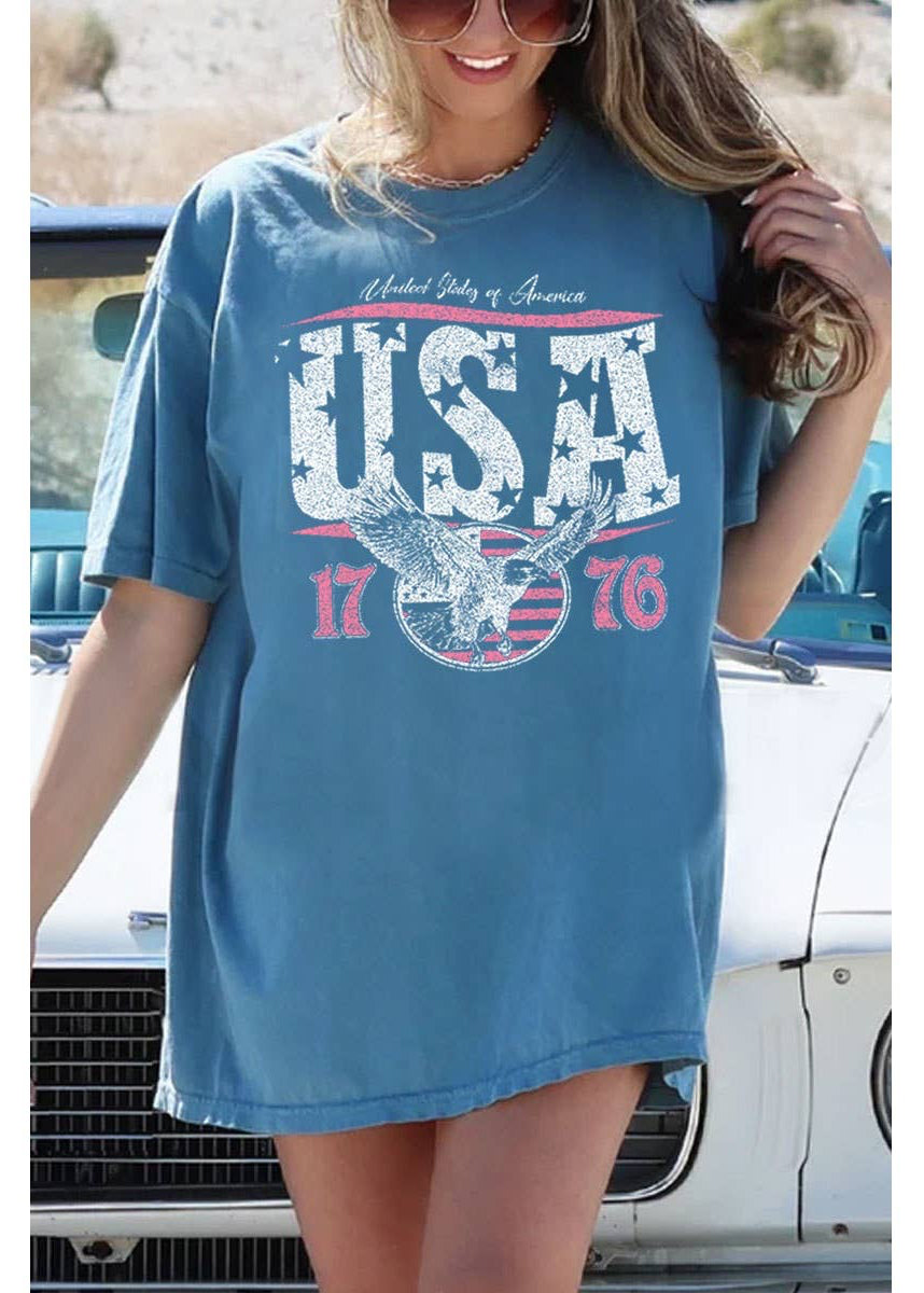 USA 1776 Oversized Graphic Tee