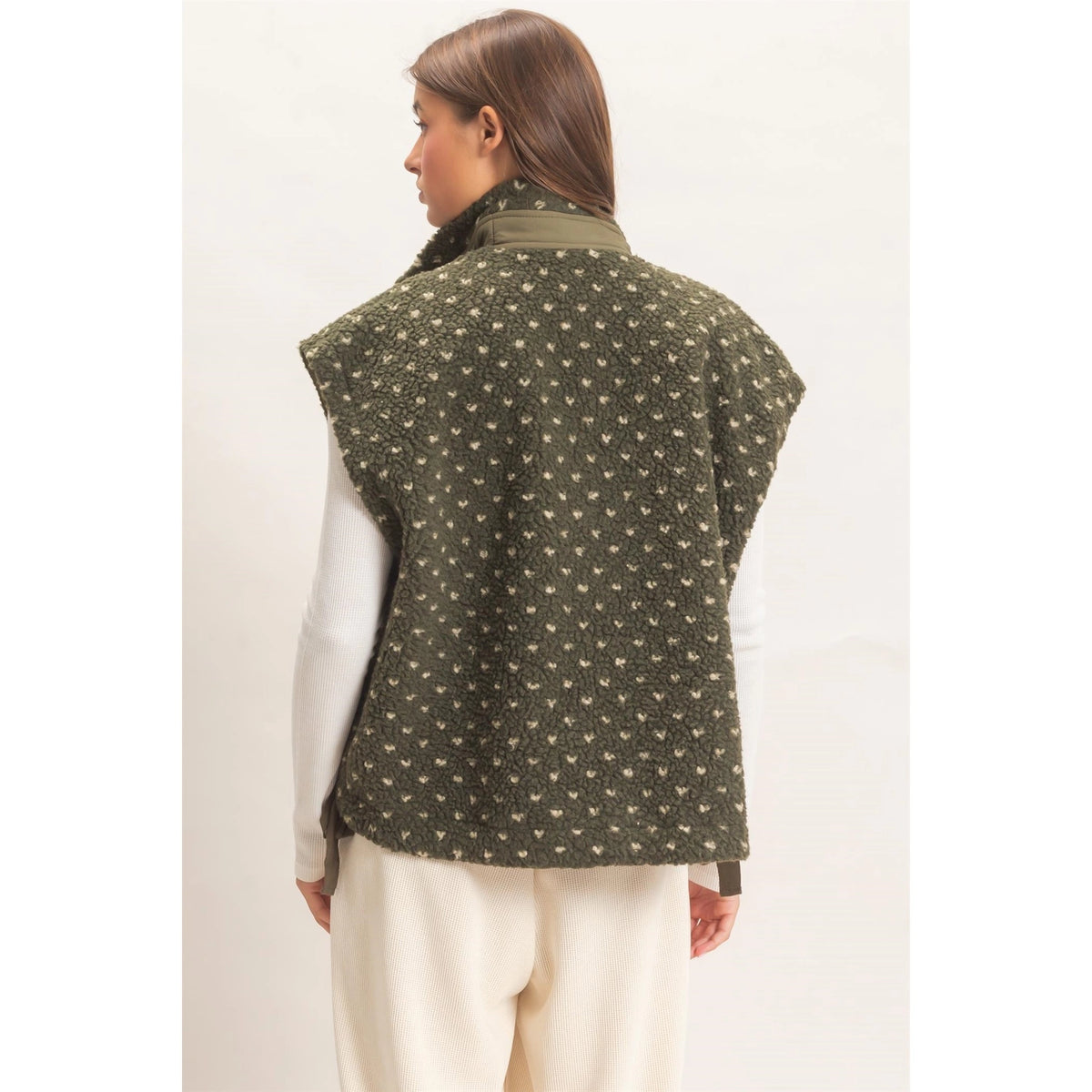 Dot Your Average Sherpa Vest