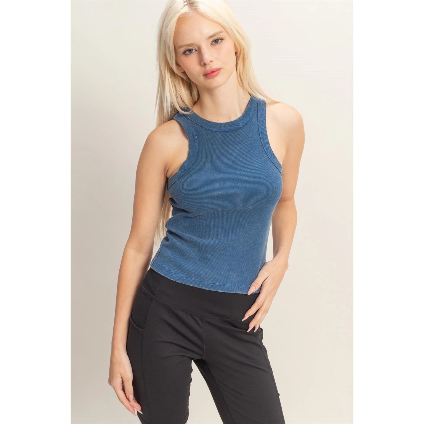 Washed Ribbed Tank