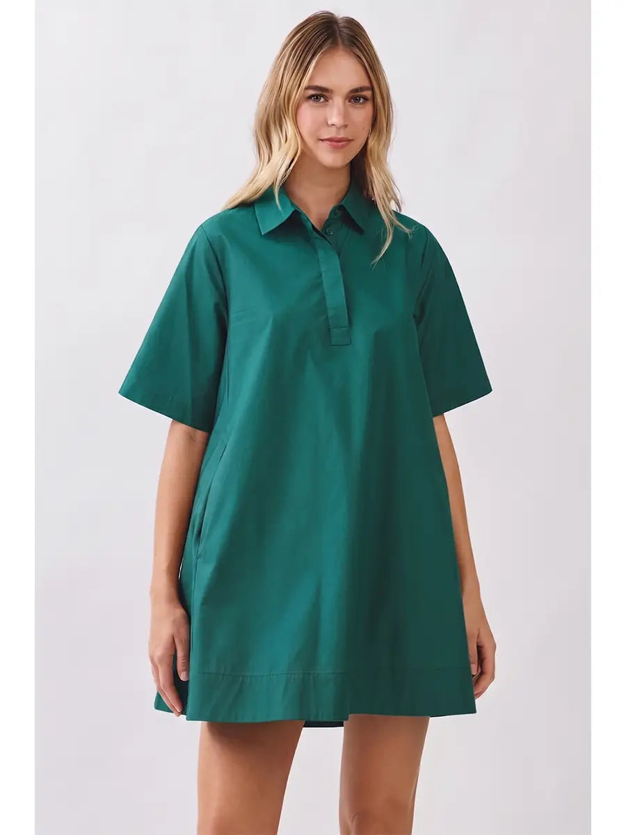 Buttoned-Up Mini Dress