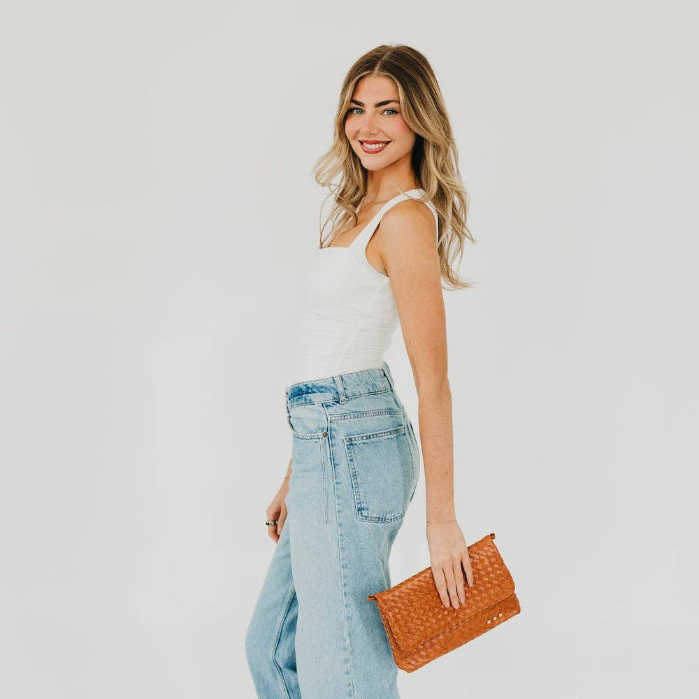 Wrenlee Woven Flap Crossbody