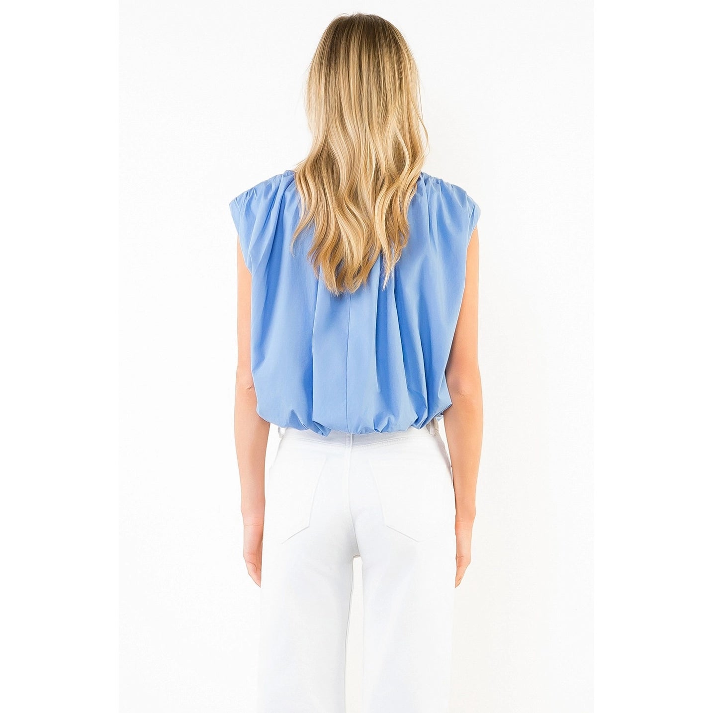 Sleeveless Bubble Top