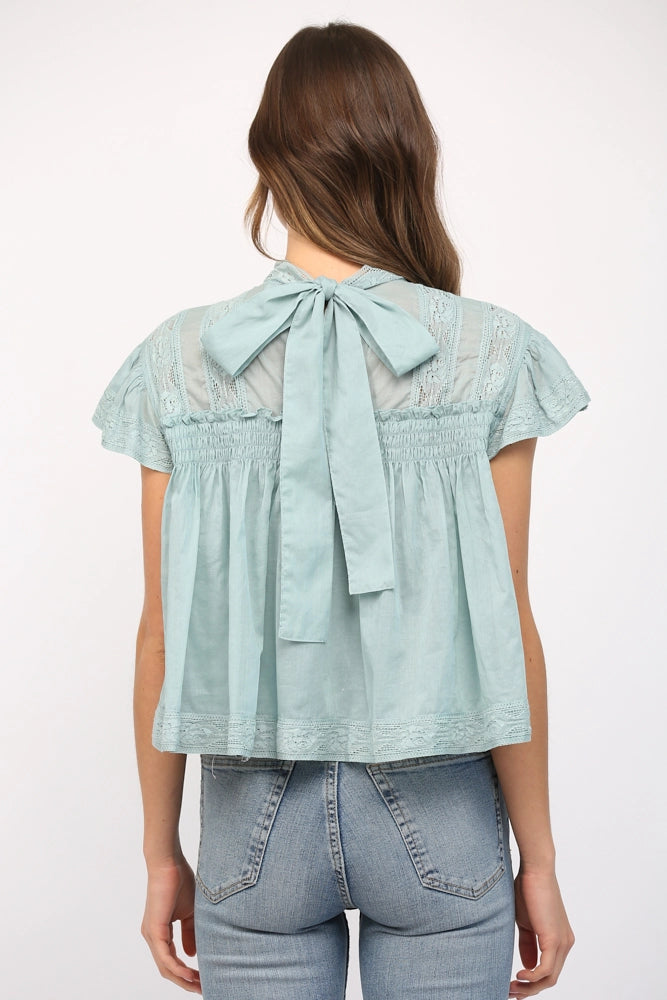 Ruffled Bow Top