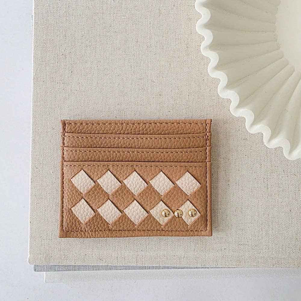 Mariah Woven Small Card Holder Wallet