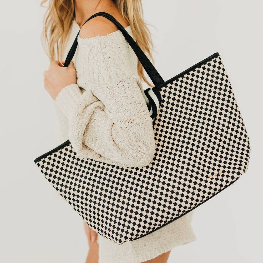 Woven Tiffany Organizer Tote Bag