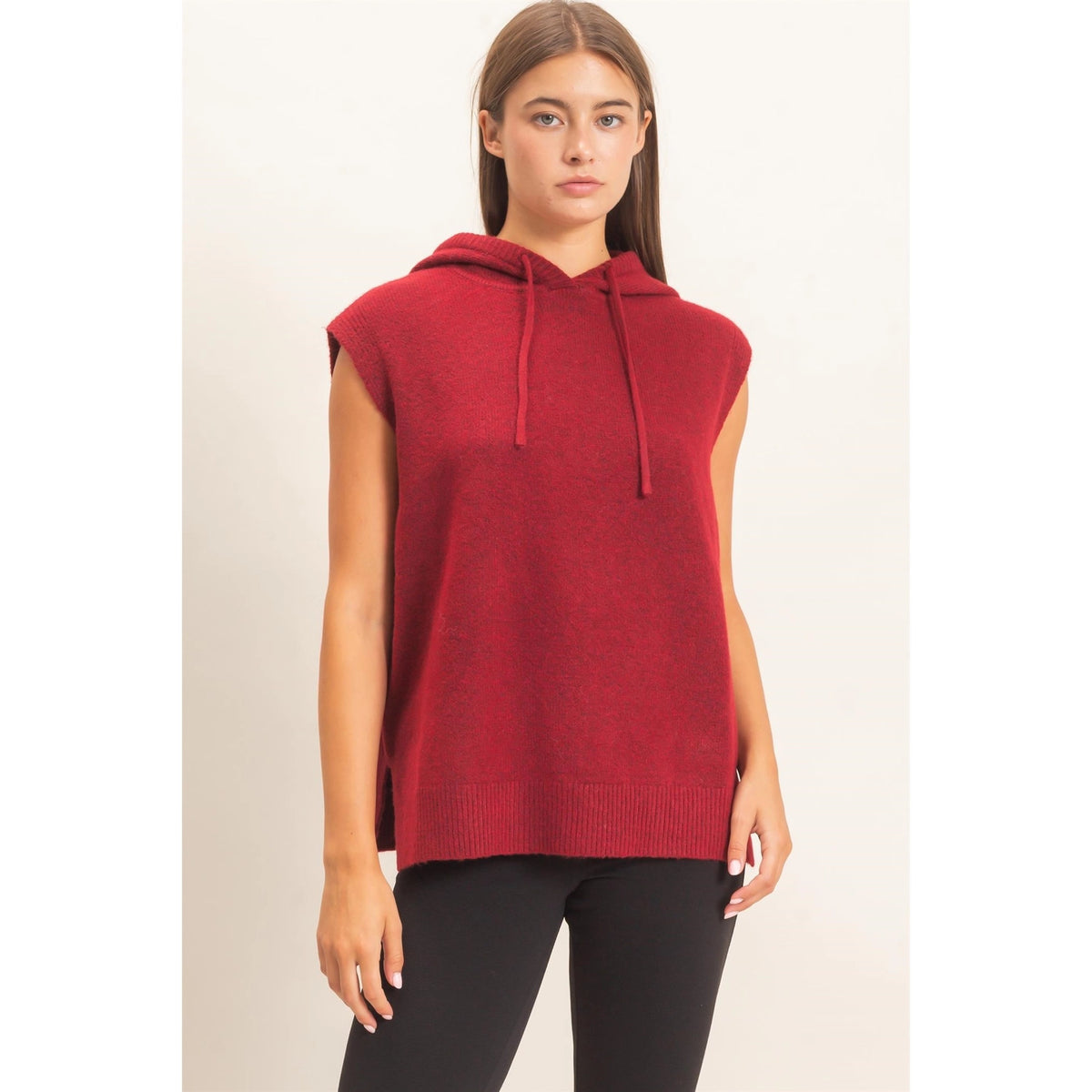 Jenna Sleeveless Hoodie Sweater