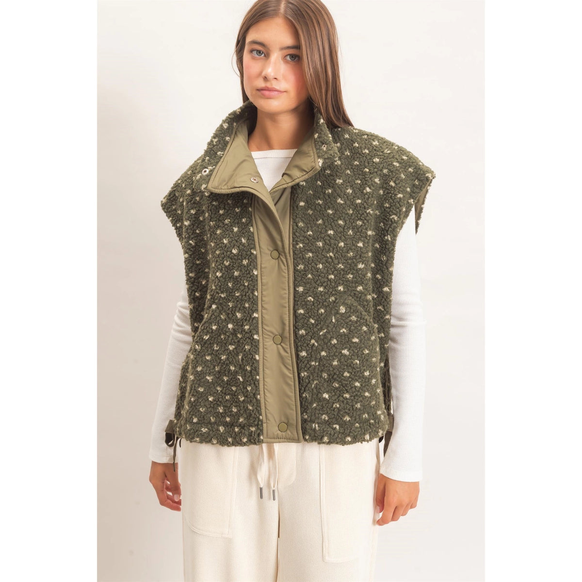 Dot Your Average Sherpa Vest