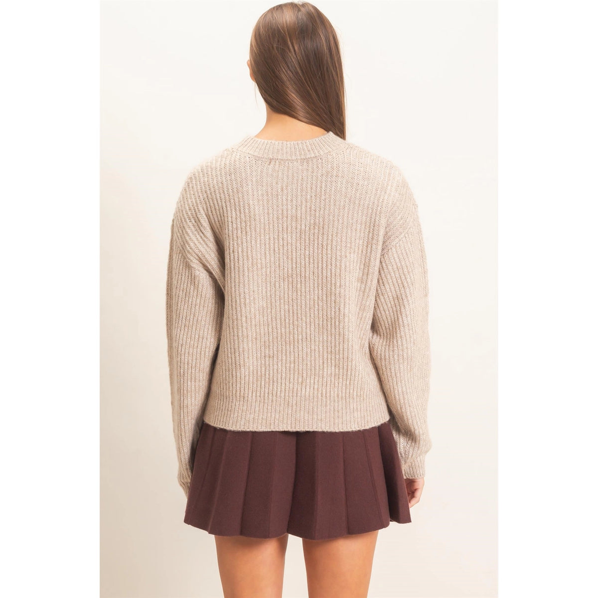 Jane Ribbed Crew Neck Sweater