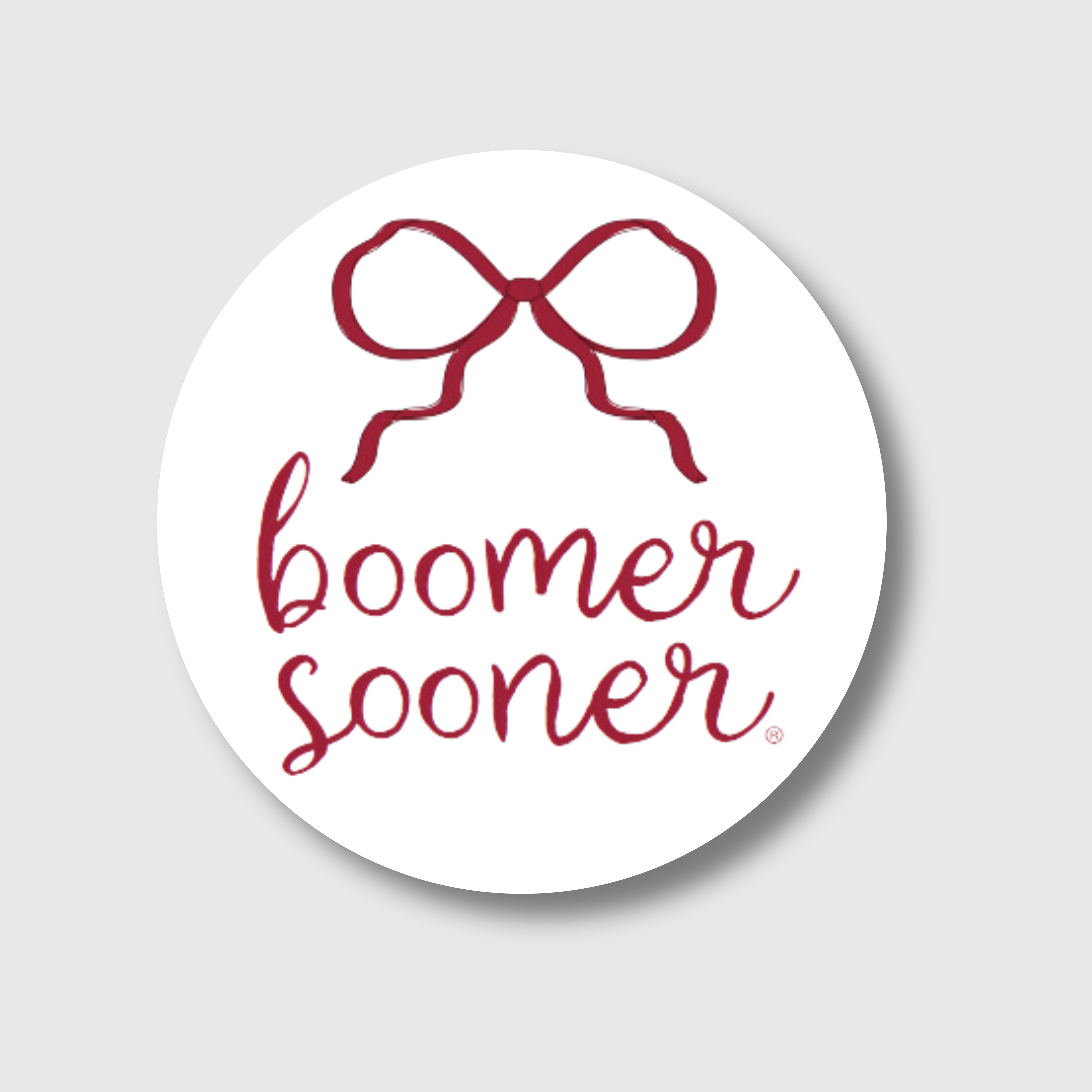 University of Oklahoma OU Bow Button - 2.25 inch