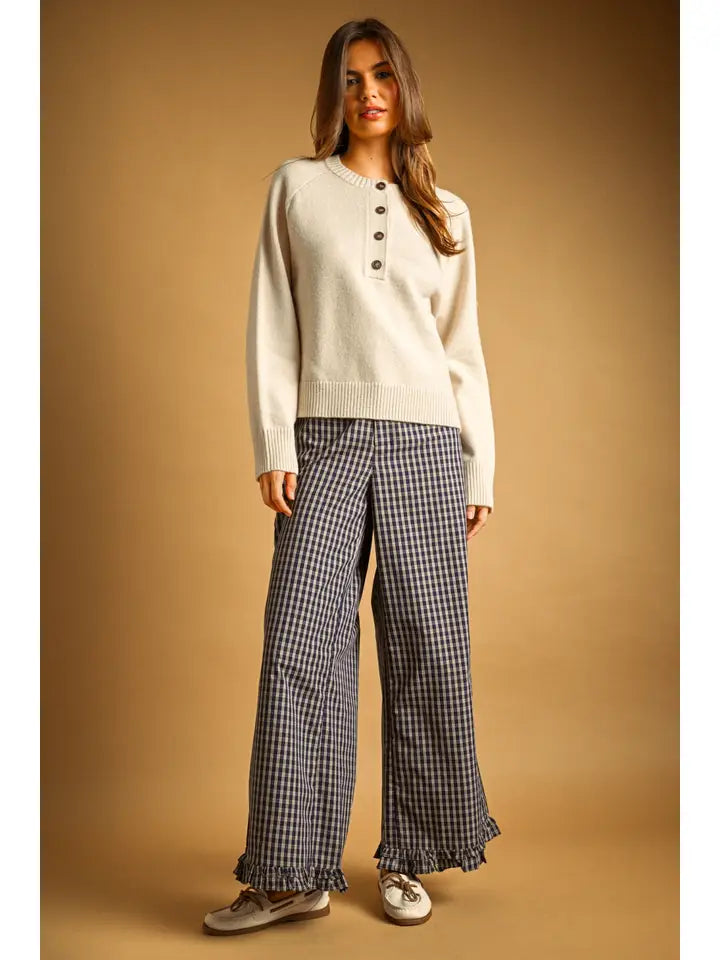 Buttoned and Cozy Sweater