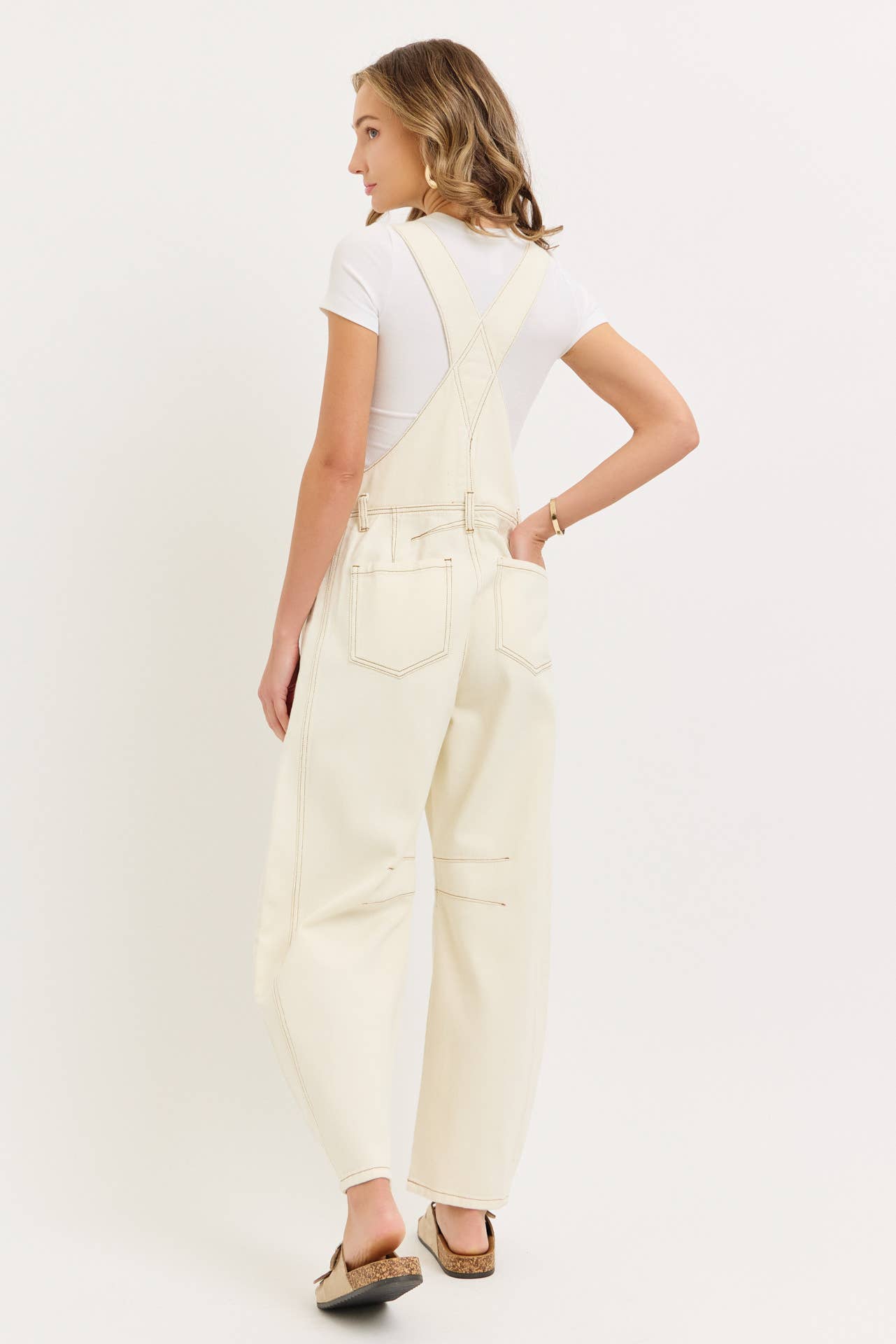 Denim Barrel Overalls