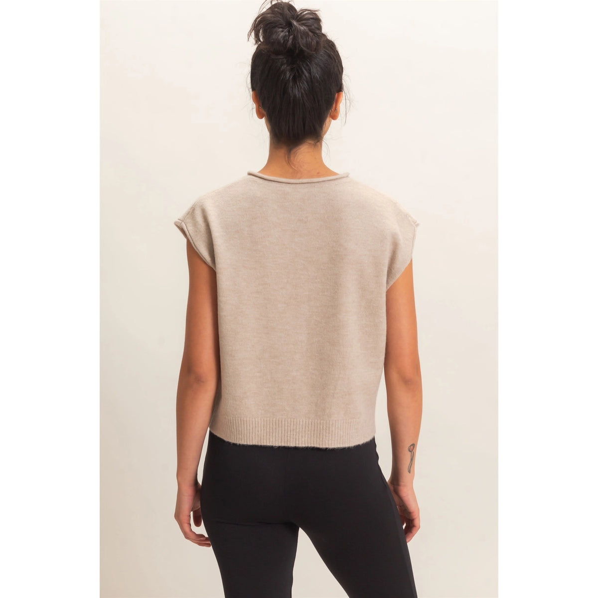 Hollie Rolled Edge Sweater Vest
