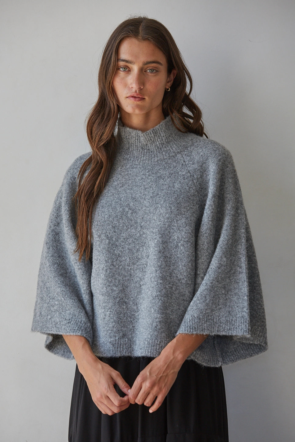 Collins Boxy Funnel Neck Sweater