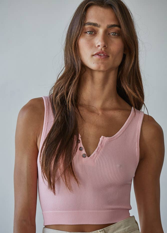 Henley Ribbed Modal Tank