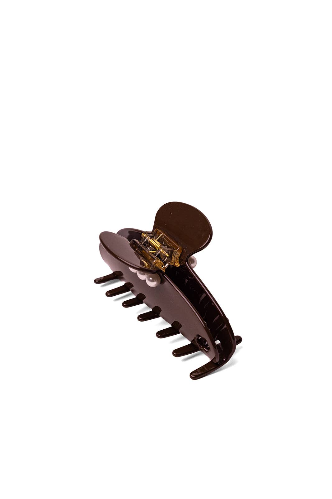 CHOCOLATE BROWN WITH PEARL ACETATE CLAW