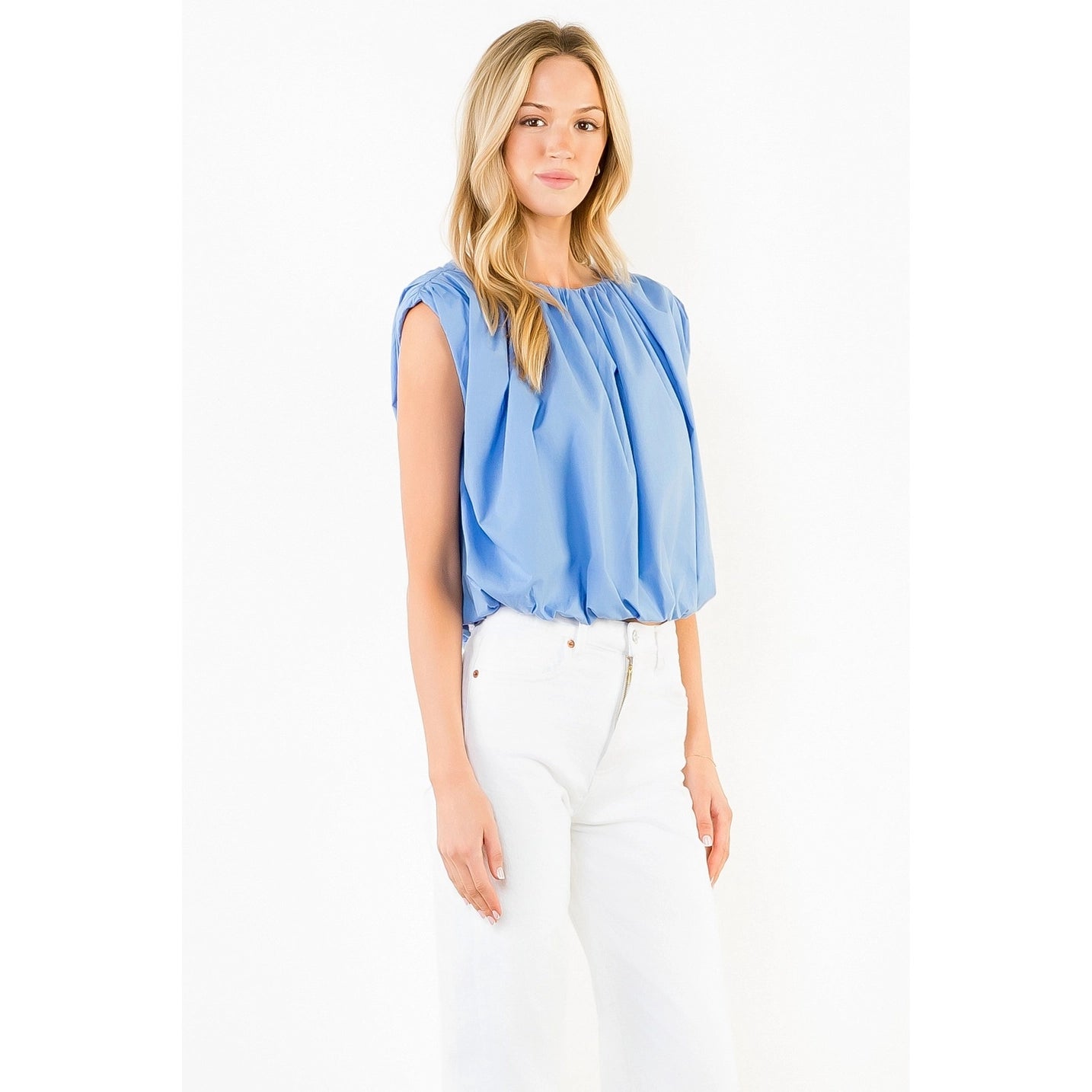 Sleeveless Bubble Top