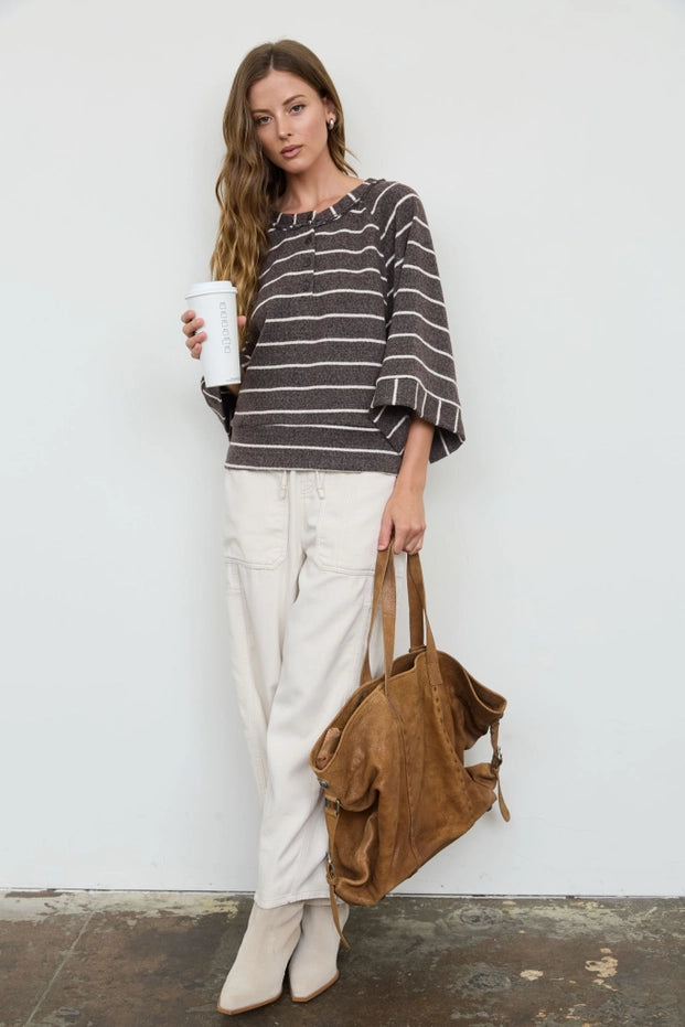 Fine Line Henley Top
