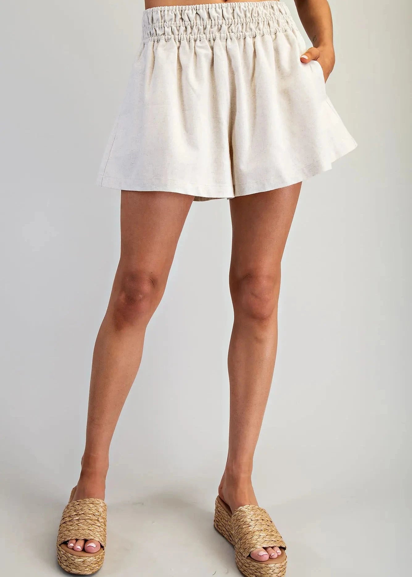 Multi Elastic Waist Shorts