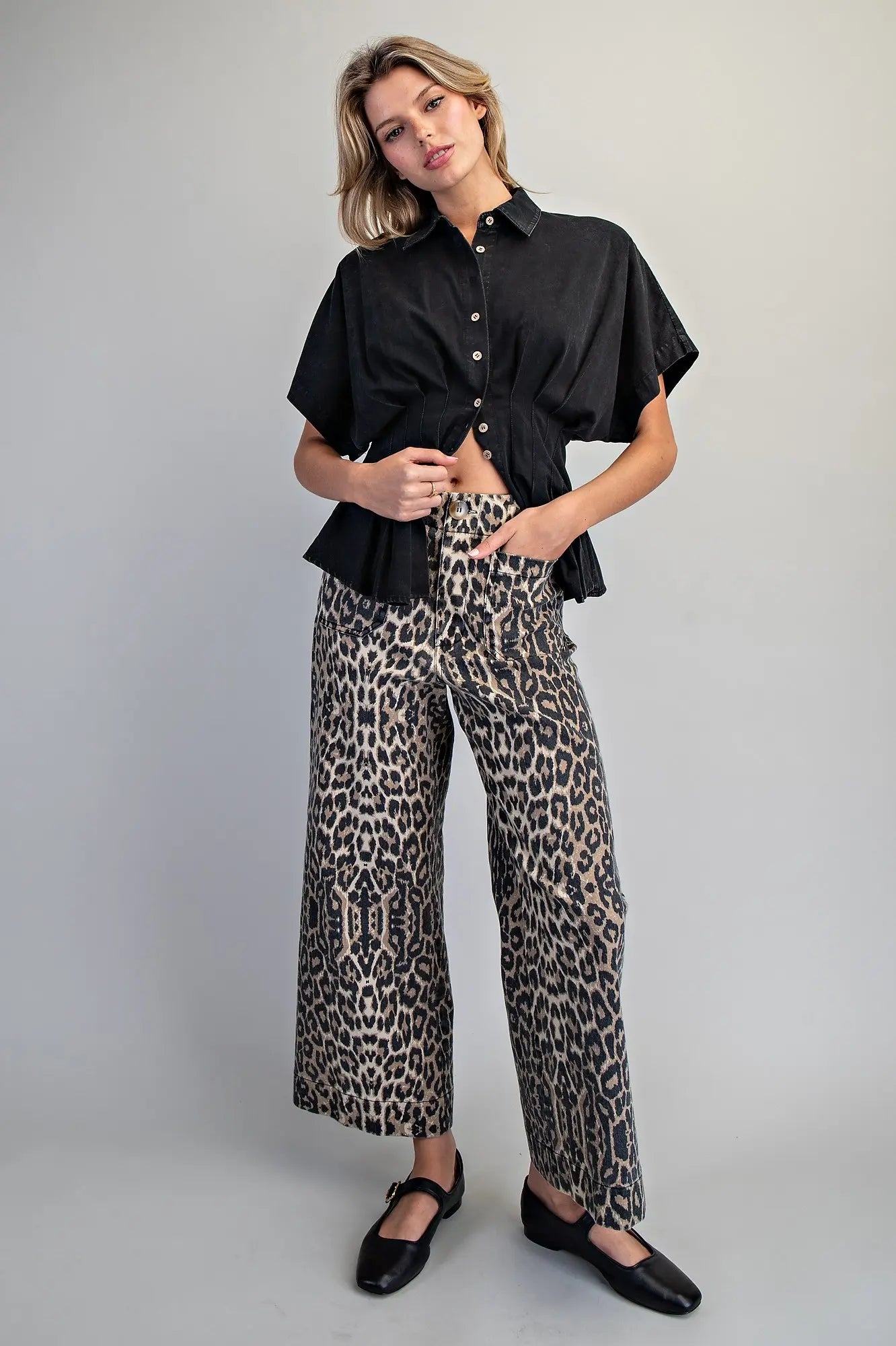 Leopard Straight Leg Pants