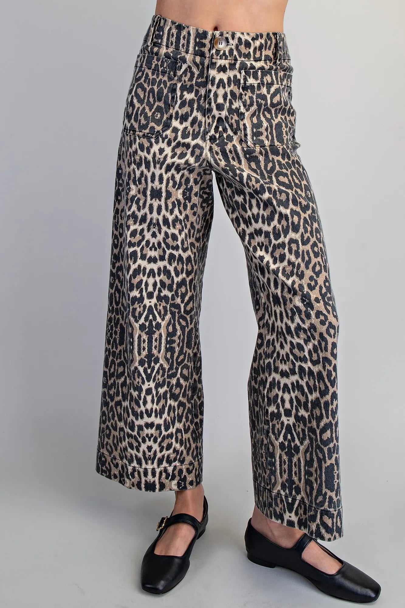 Leopard Straight Leg Pants