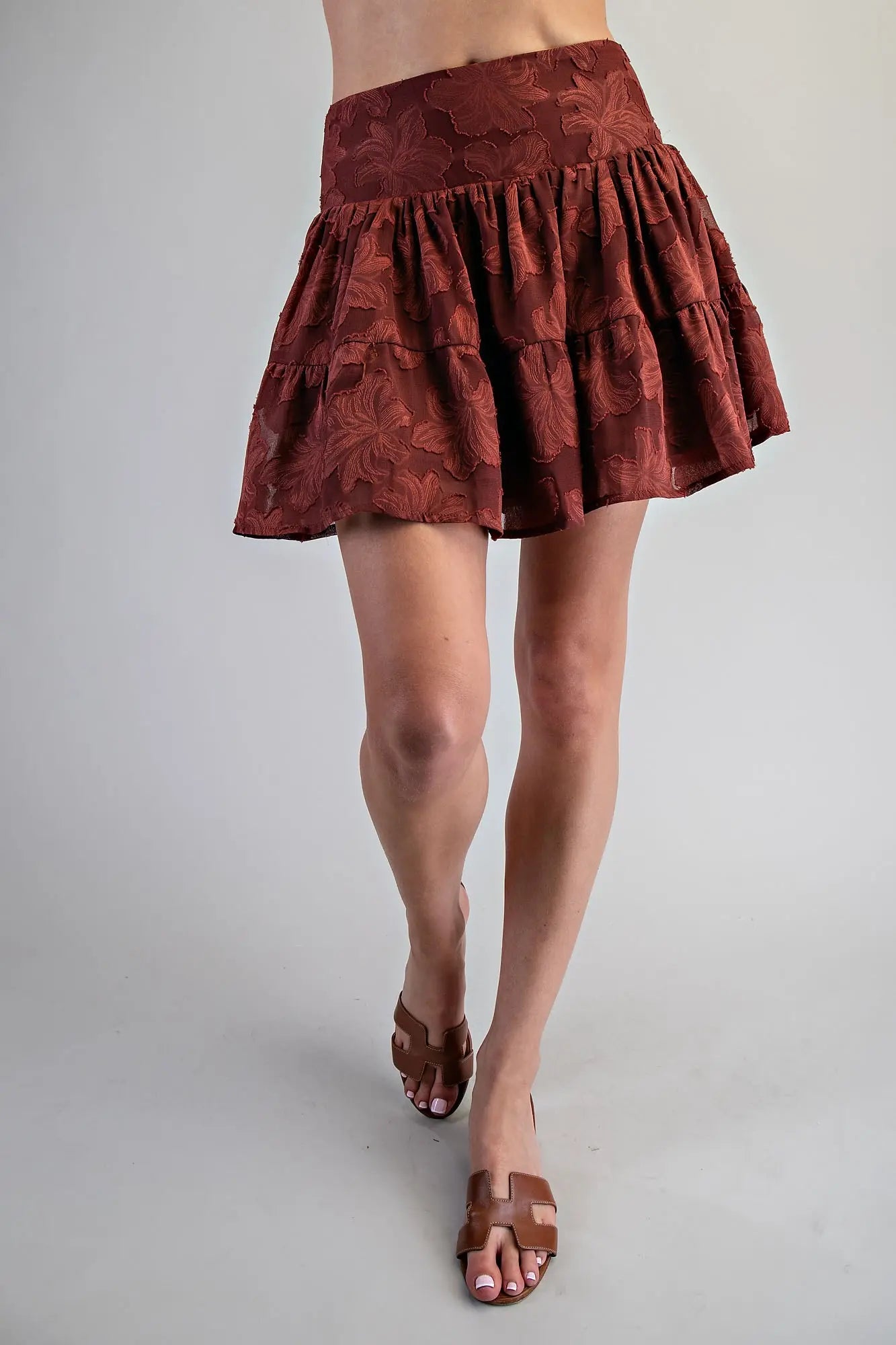 Floral Smocked Mini Skirt