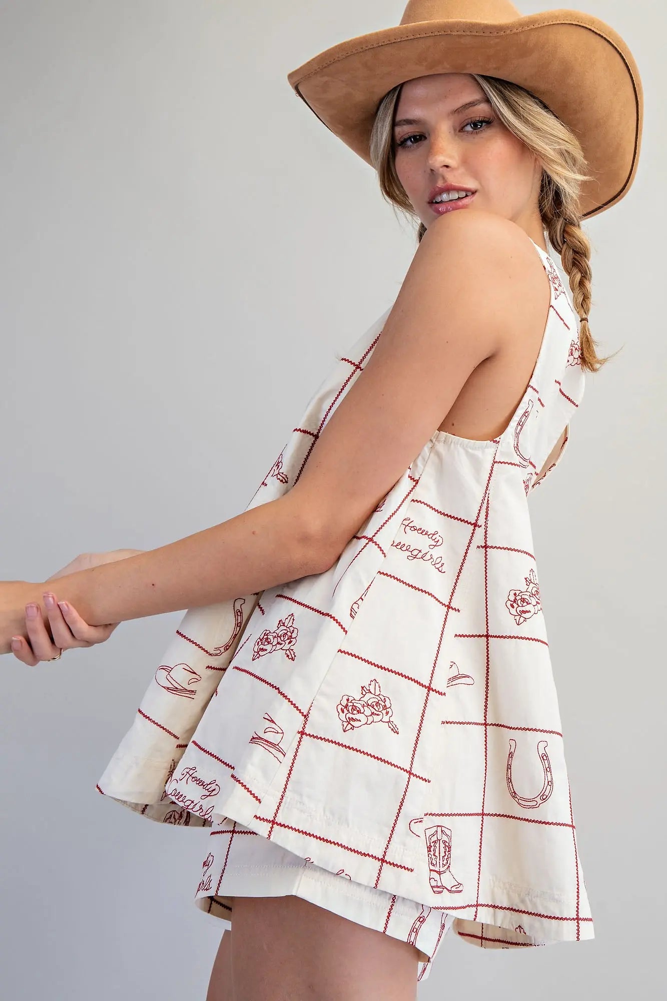 Western Pattern Sleeveless Swing Top