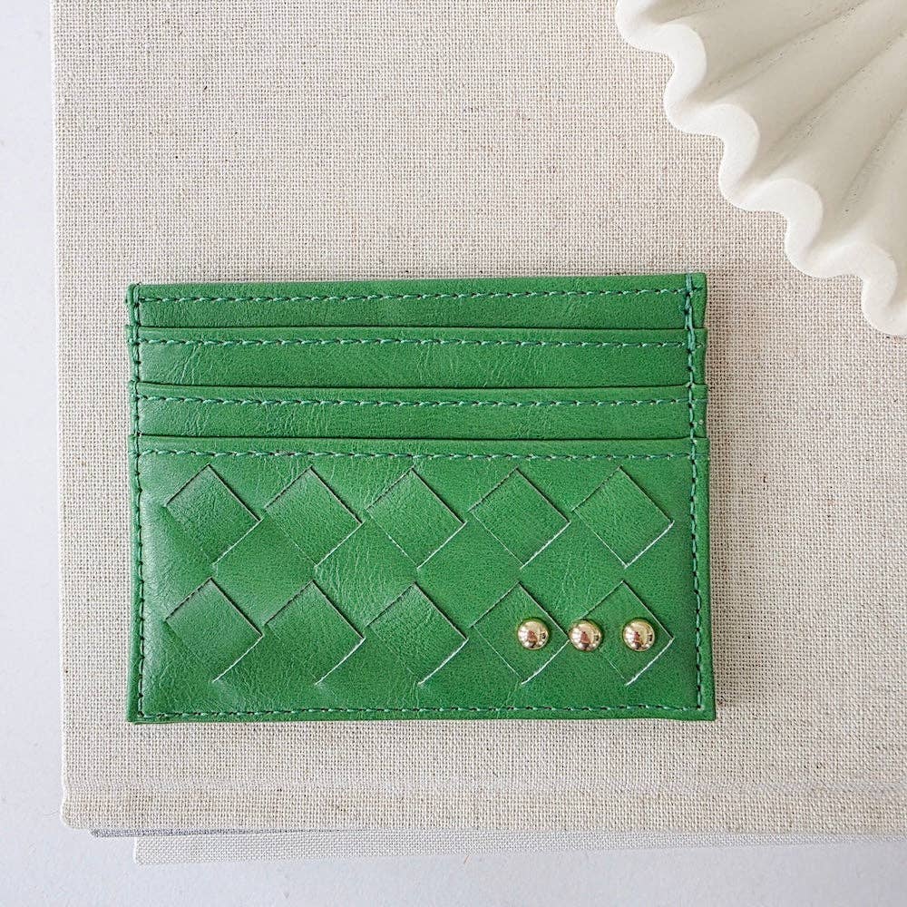 Mariah Woven Small Card Holder Wallet