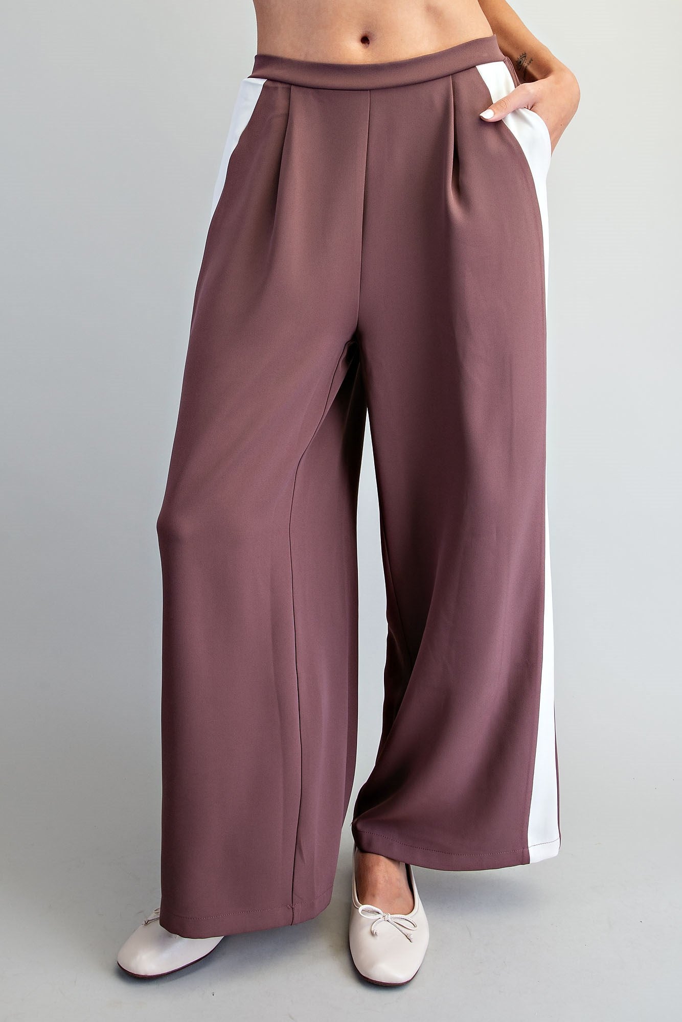 Side Stripe Wide Leg Pant