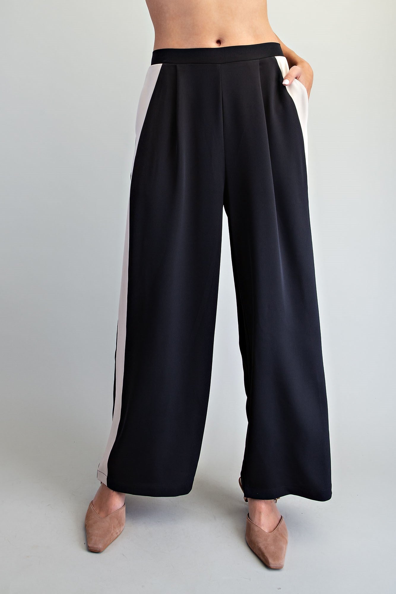 Side Stripe Wide Leg Pant