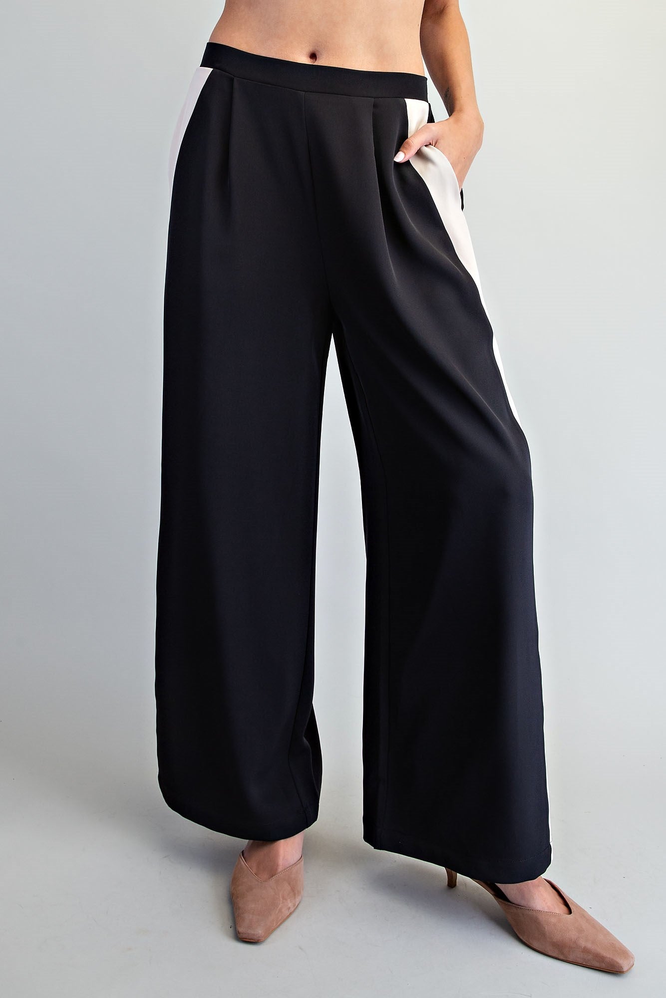 Side Stripe Wide Leg Pant
