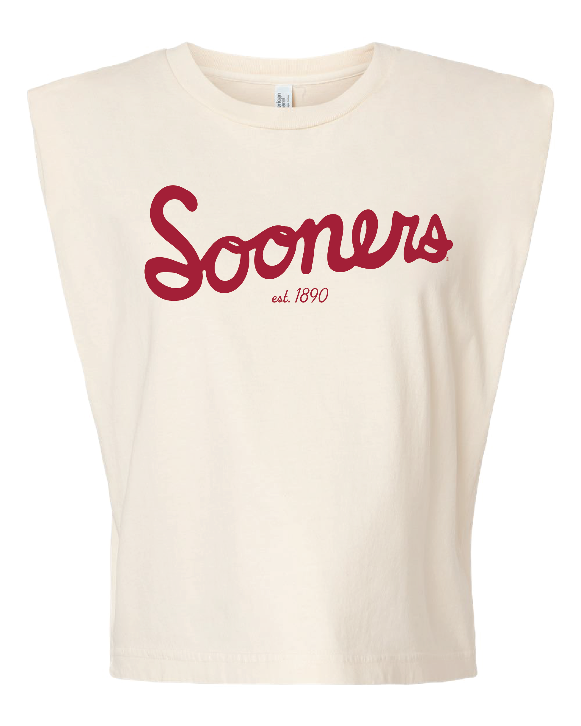 Oklahoma OU Sooners Bold Script Off White Tank