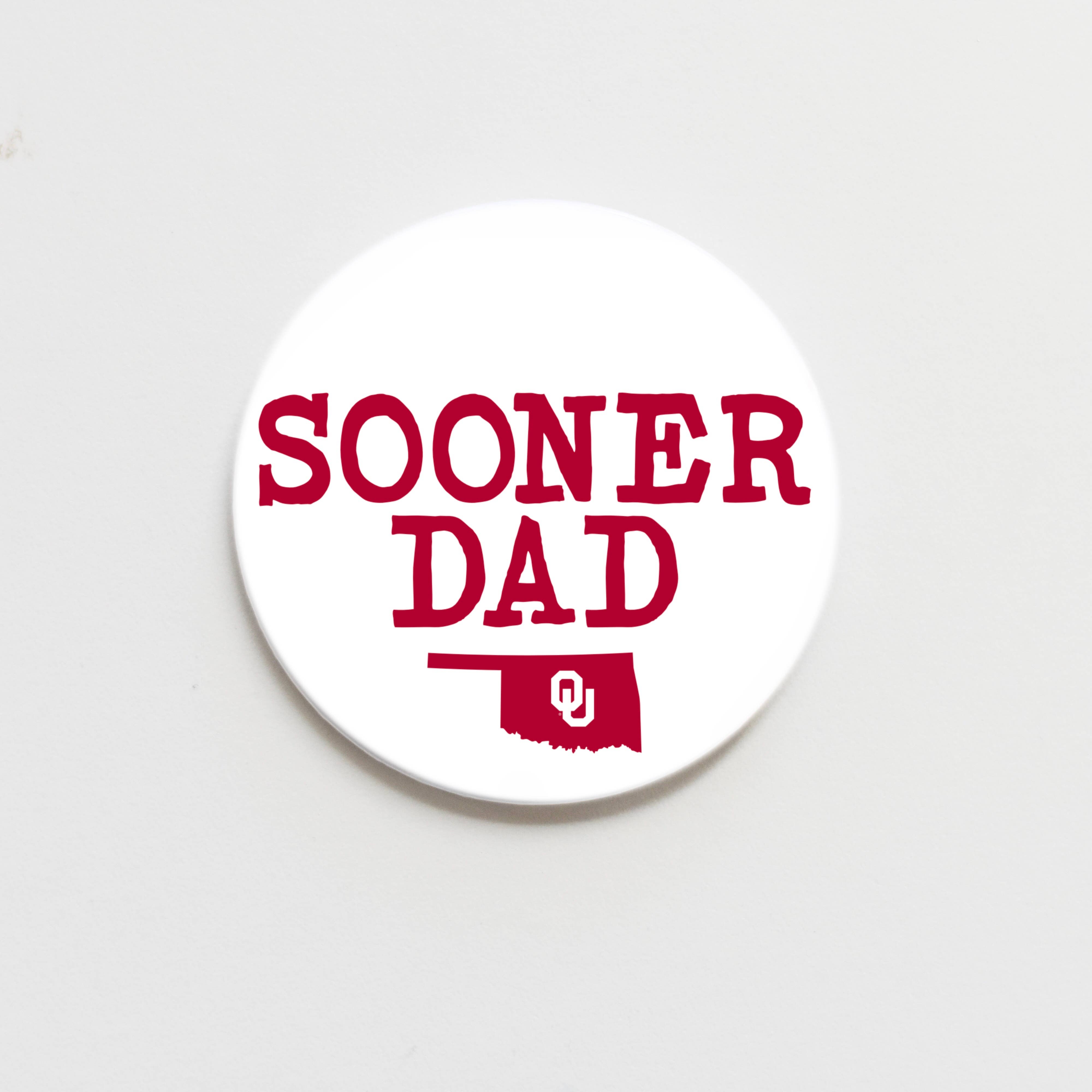University of Oklahoma Dad Button  - 2.25 inch