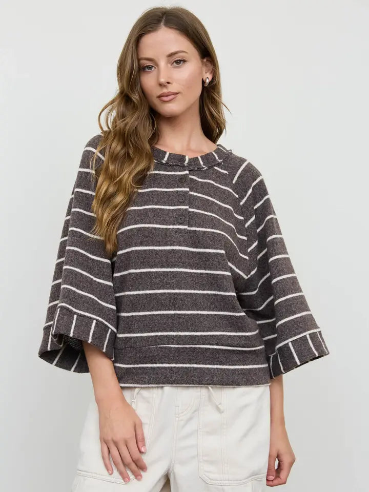 Fine Line Henley Top