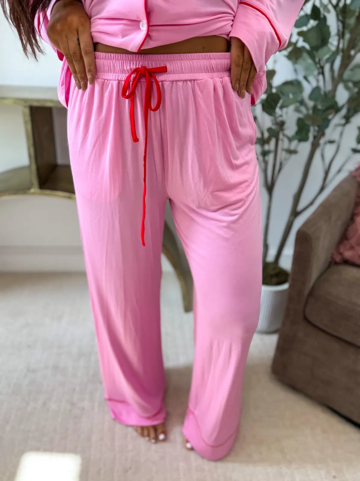 Whisper Dream PJ Set in Pink Rose