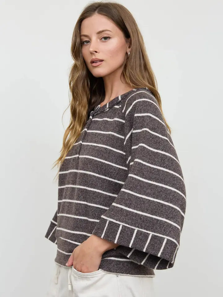 Fine Line Henley Top