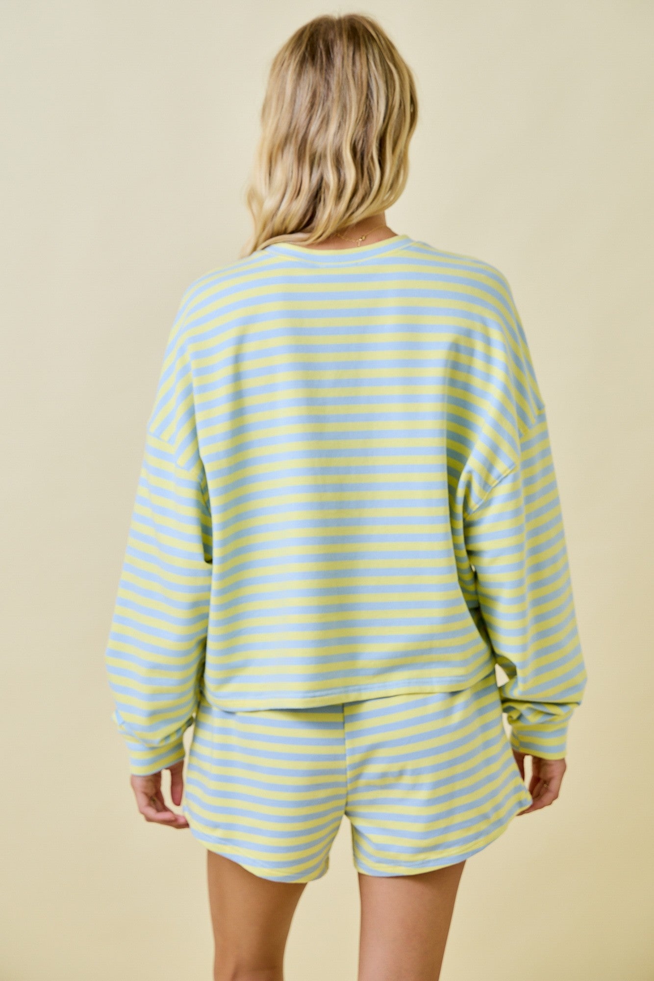Striped Terry Lounge Sweatshirt
