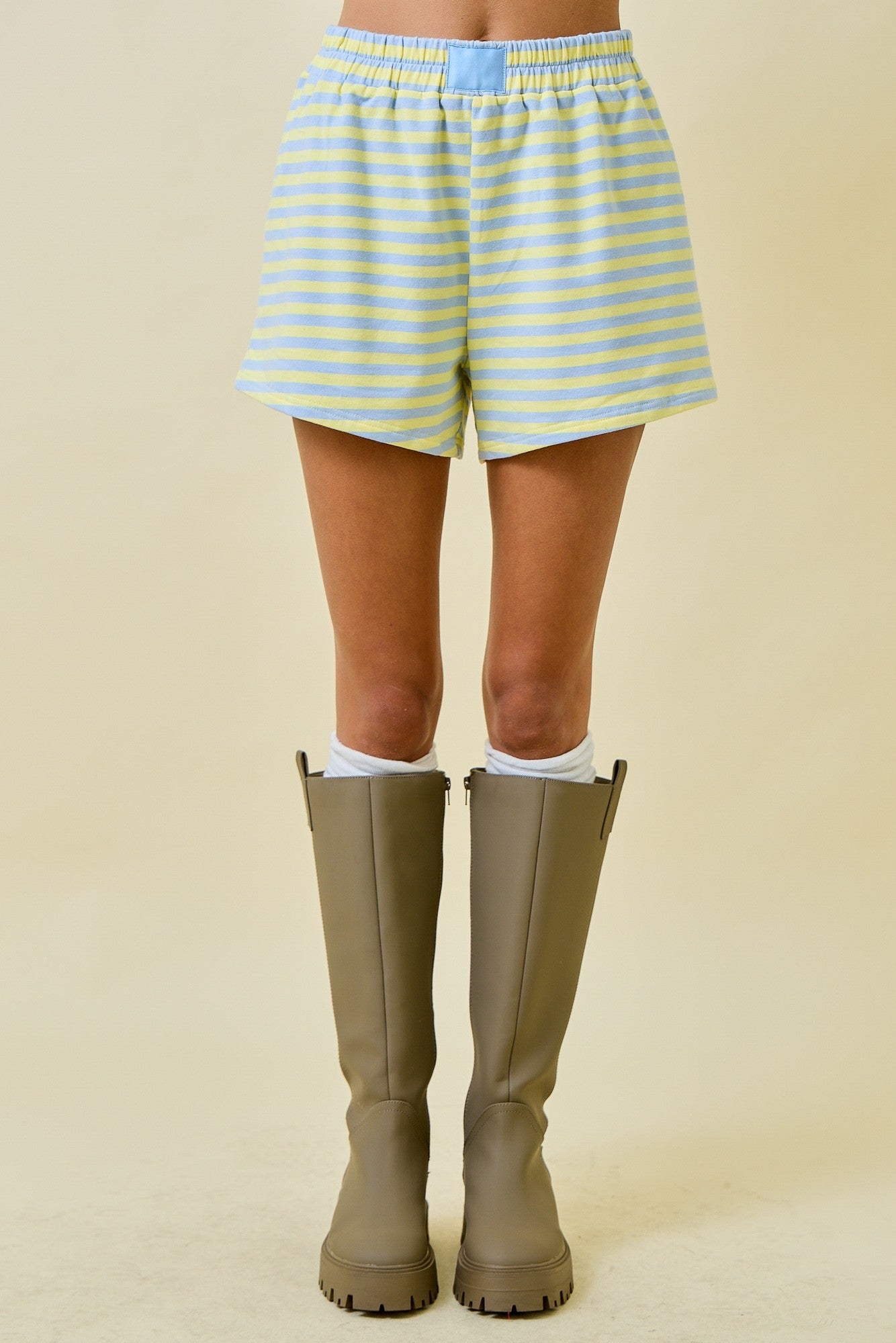 Striped Terry Lounge Sweat Shorts