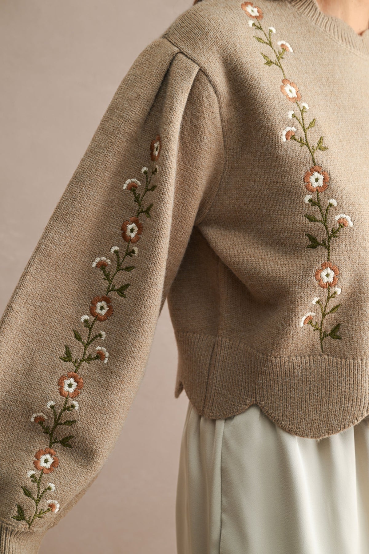 Charlotte Scallop Embroidered Top