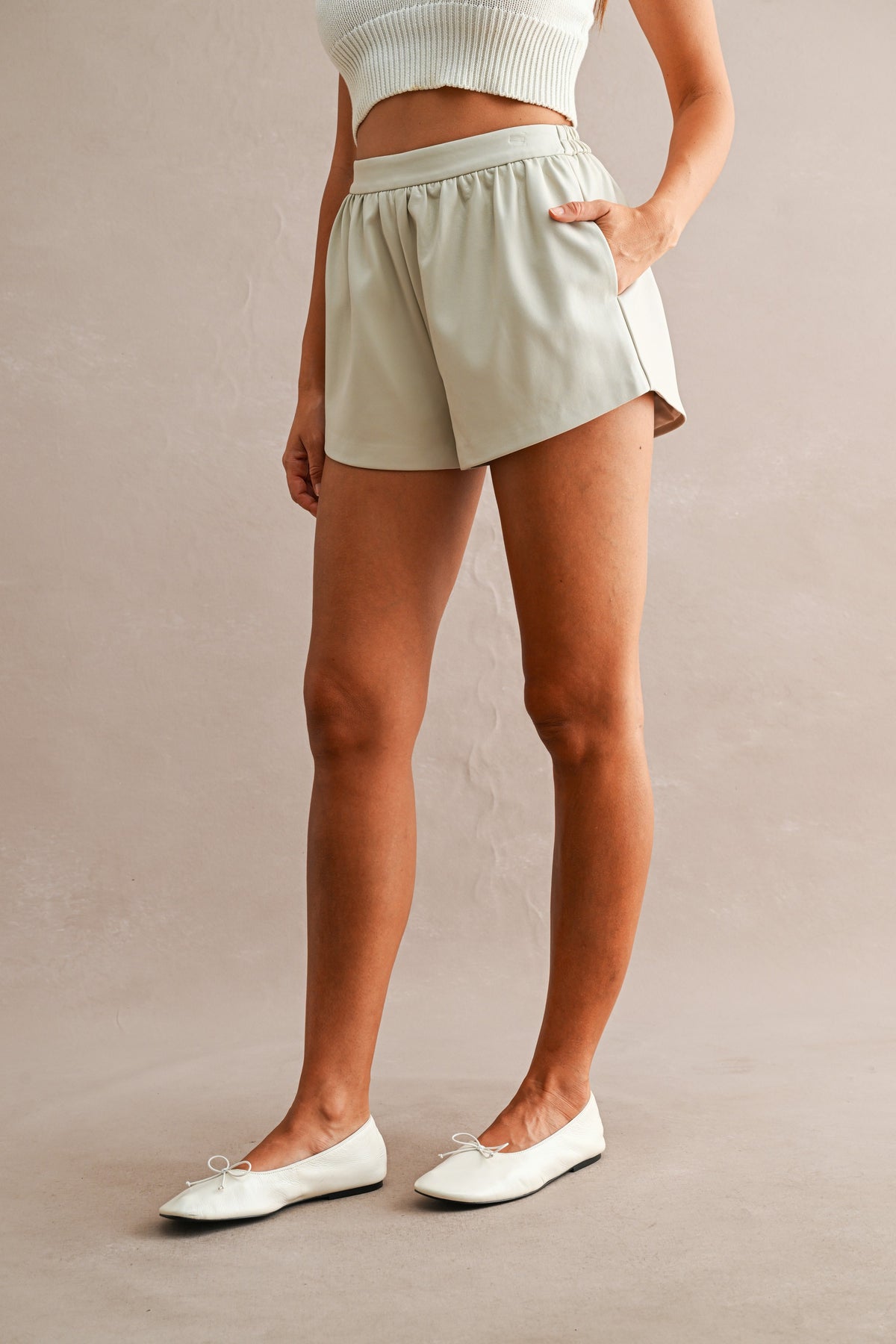 Kendra Faux Leather Shorts
