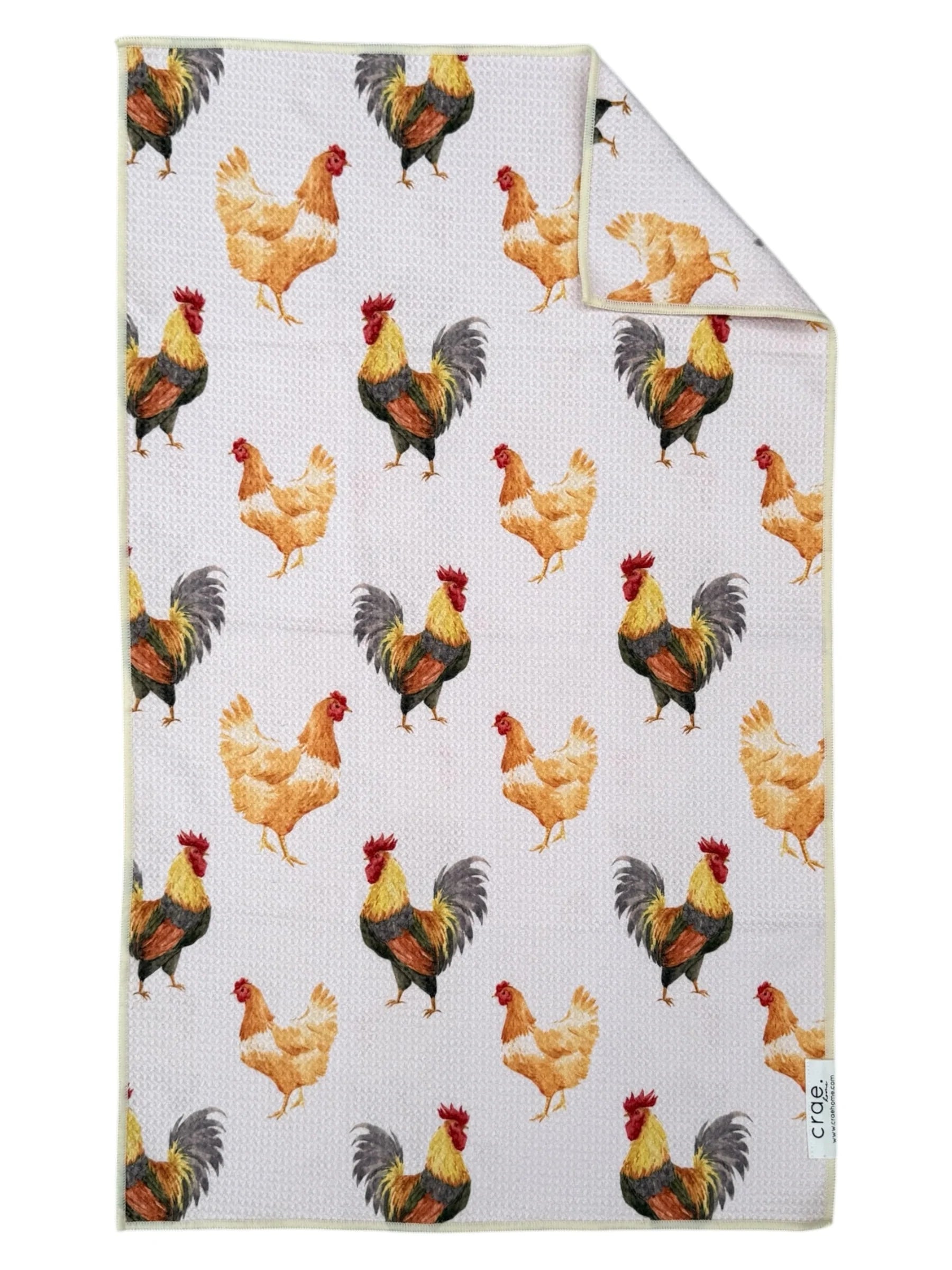 Cockadoodle Double Sided Hand Towel by crae.