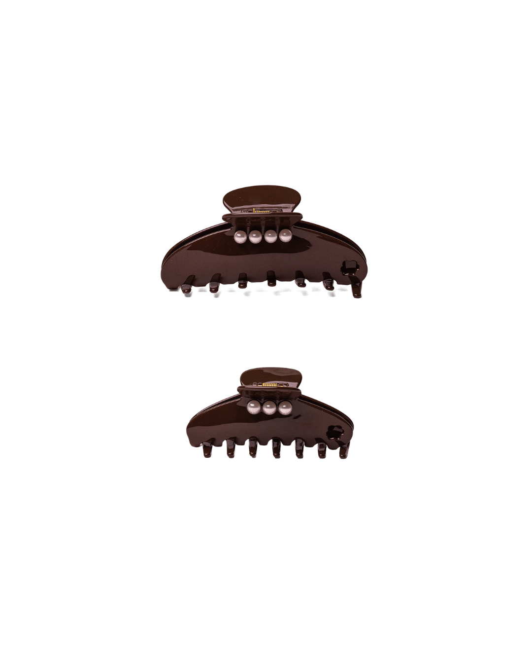 CHOCOLATE BROWN WITH PEARL ACETATE CLAW