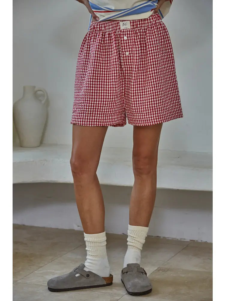Gingham Pull-on Shorts
