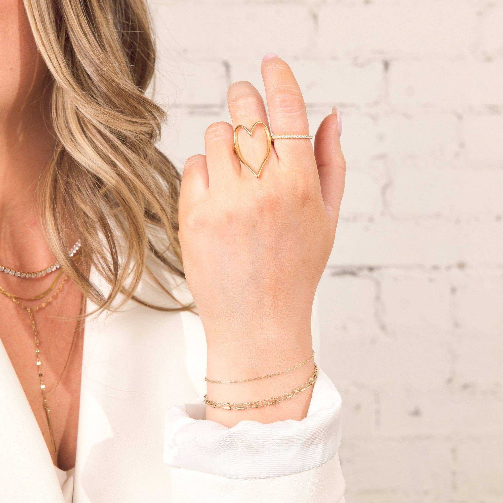 Lovie Gold Heart Ring - Waterproof