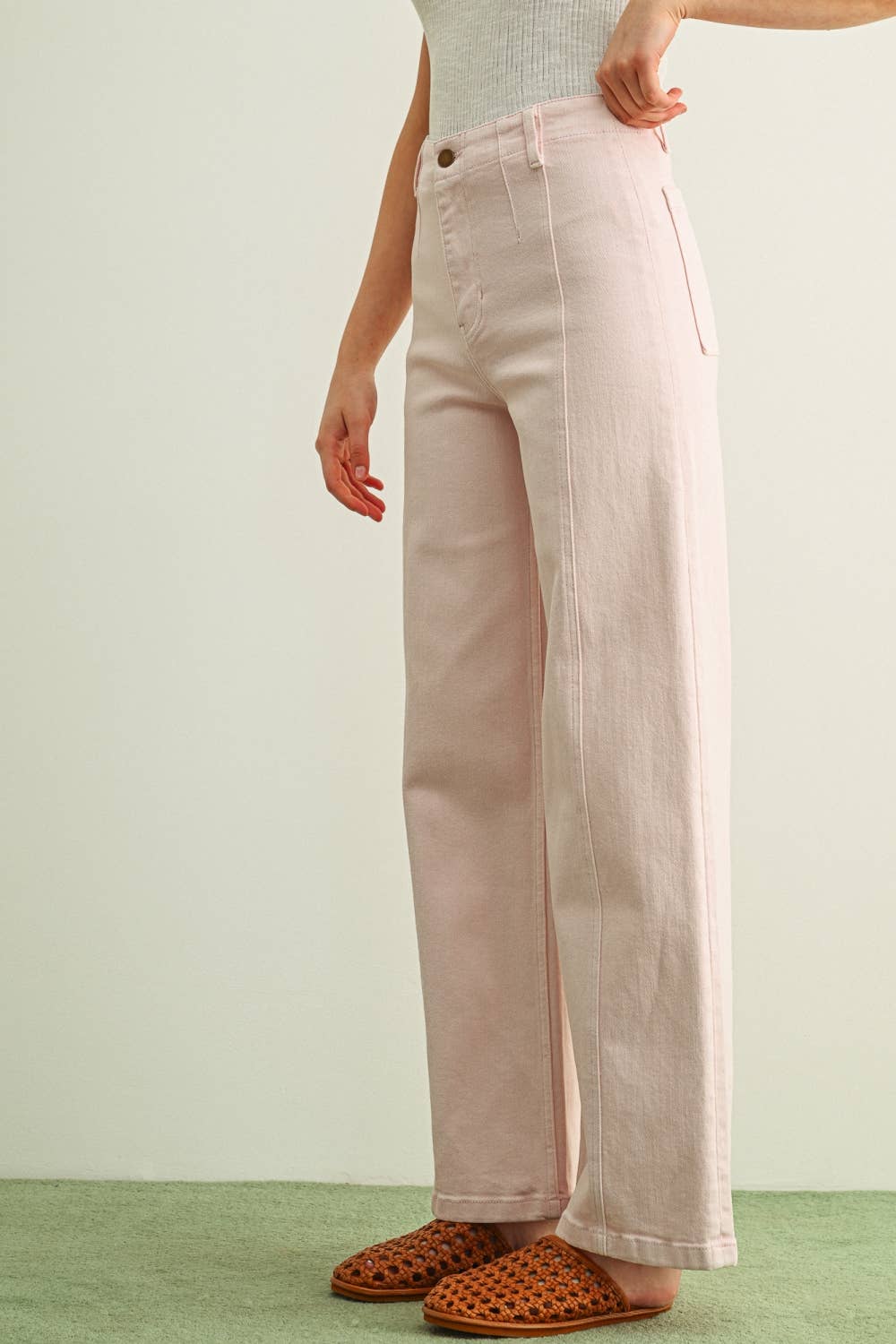 P6982   WASHED COLOR STRETCH PANTS