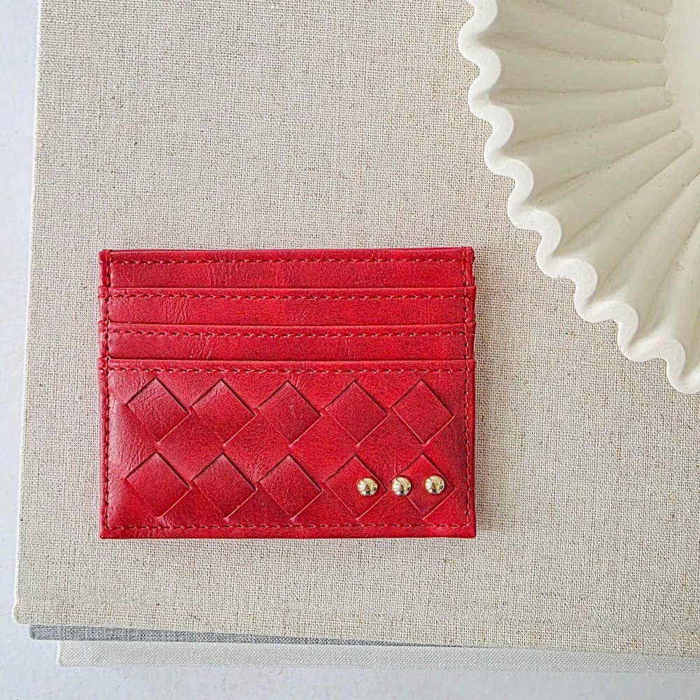 Mariah Woven Small Card Holder Wallet
