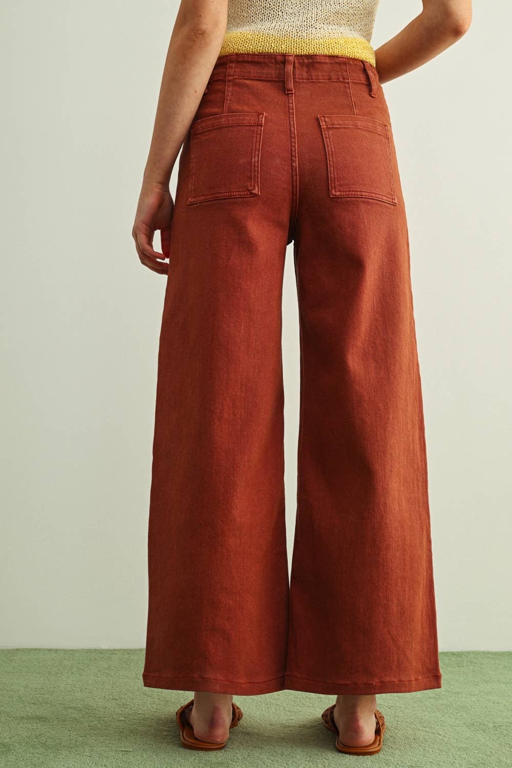 P6982   WASHED COLOR STRETCH PANTS