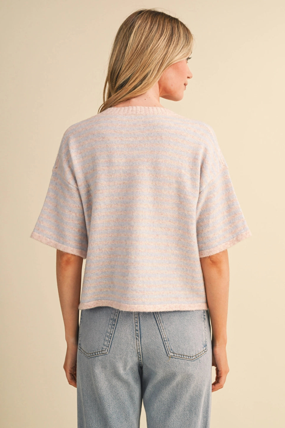 Ardyn Striped Short Sleeve Sweater