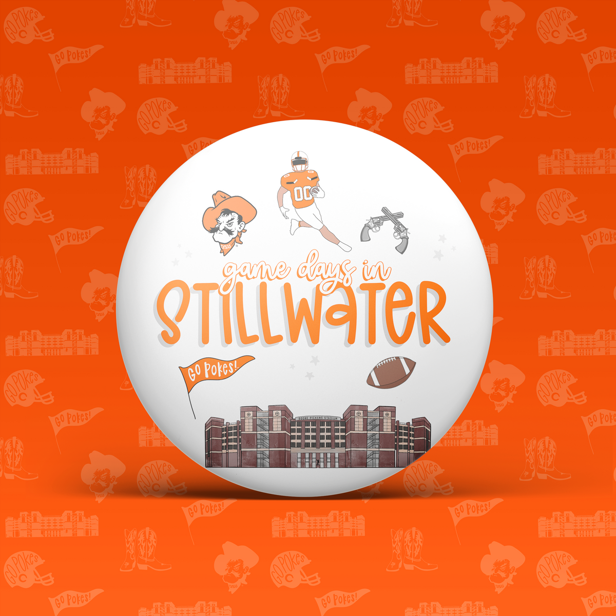 Oklahoma State University Game Day Buttons | OSU Gameday Pin