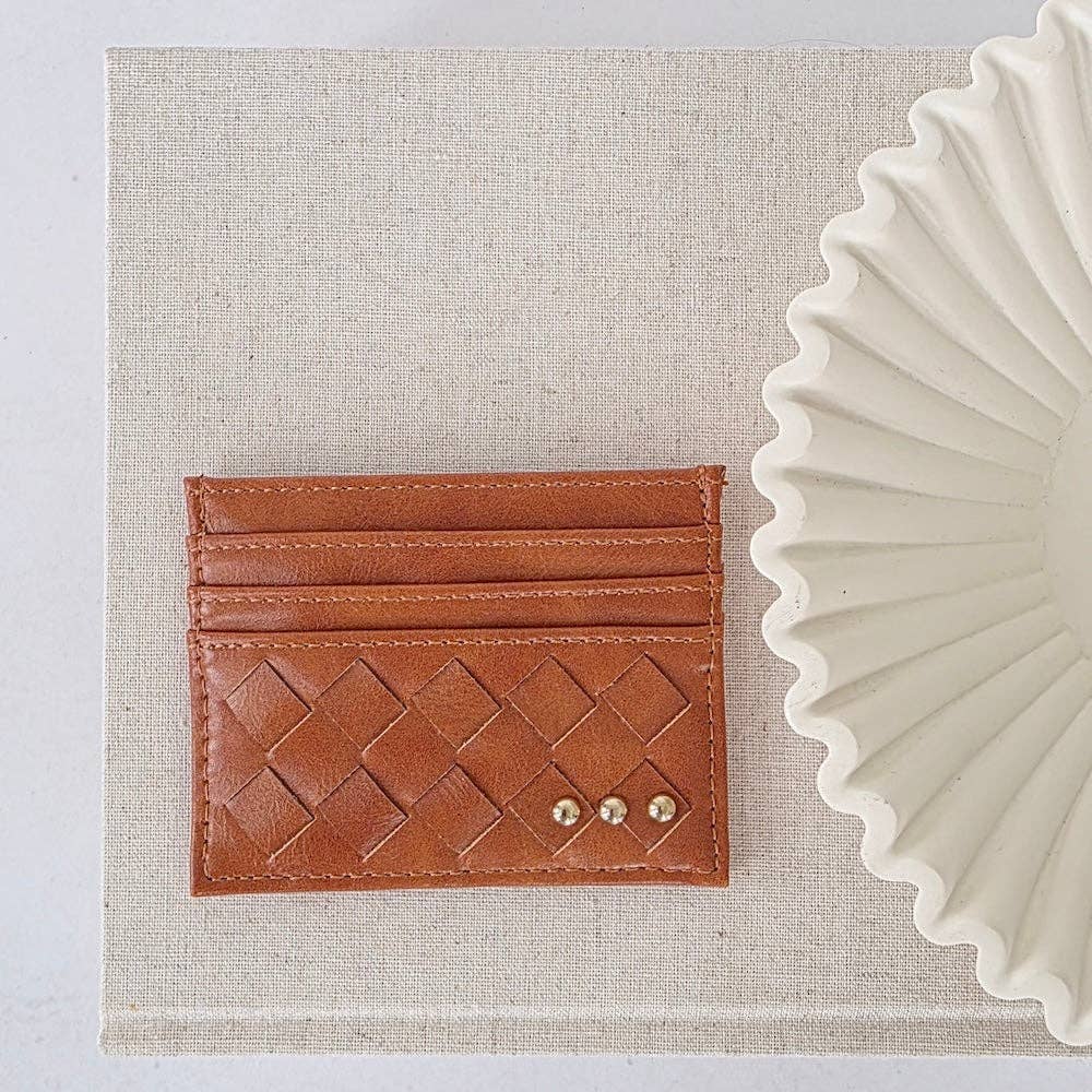Mariah Woven Small Card Holder Wallet